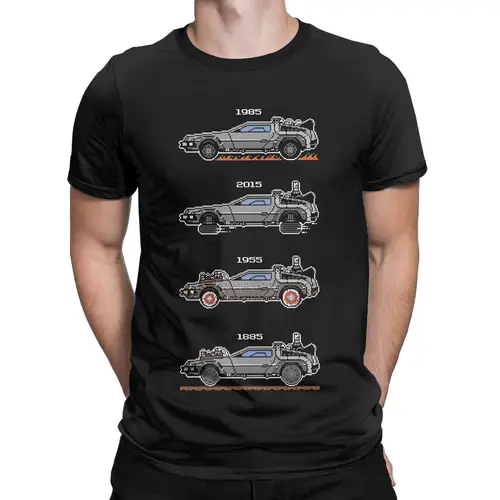 Camiseta de Regreso al futuro para hombre, Camisa de algodón de 88 MPH, Delorean y Flux Capacitor, novedad, Tops de manga corta, Verano