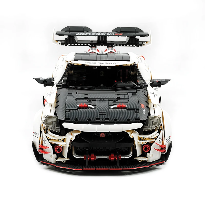 Blocs de construction de supercar 1:8 GT-R MOC GULY 10630, véhicule de course de sport à grande vitesse technologique, modèle de briques, jouet à monter soi-même, cadeau de noël pour adultes