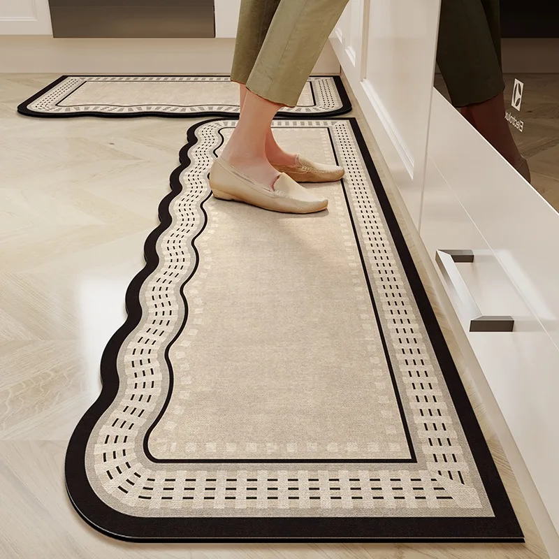 

Kitchen Floor Mat Absorbent Quick-drying Oil-absorbing Carpet Diatom Mud Non-slip Anti-fall Soft Mats Long Strip Decorative Rug