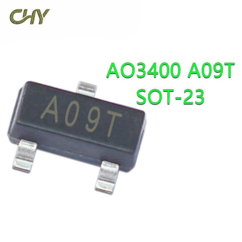 50PCS AO3400 SOT23 AO3400A SOT-23 A09T SOT23-3 SMD New and Original IC Chipset