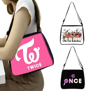 קוריאני Kpop פעמיים נשים כתף תיק מפואר Nayeon גבירותיי תיקי בנות Crossbody תיקי טלפון ארנק מחזיק Harajuku שליח תיק