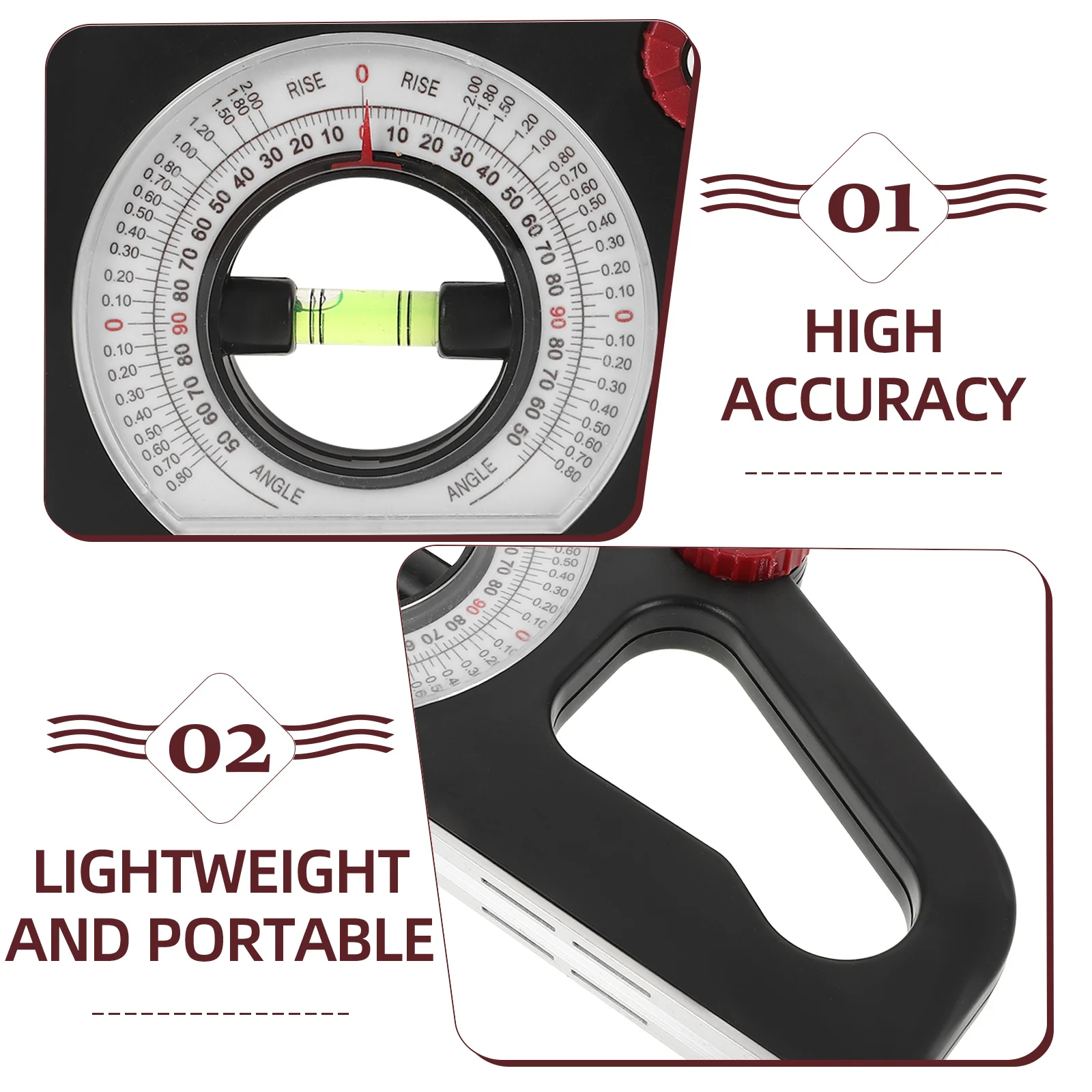 

Lightweight Slope Gauge Durable Plastic Clear Roof Angle Measuring Accessory Roof Pitch Gauge
