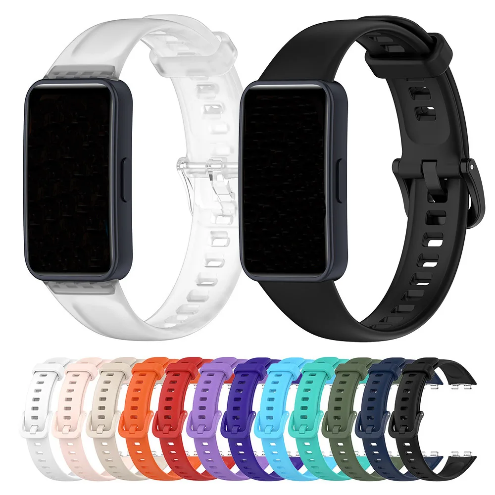 TPU Watchband For Huawei Band 8 9 10 Adjustable Strap Bracelet Wristband