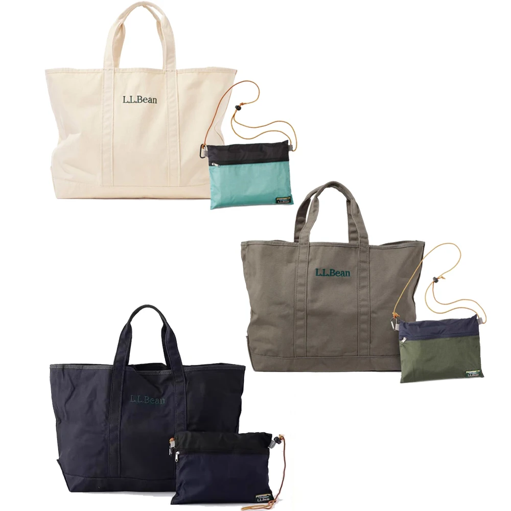 Lightweight Canvas Travel Bag Portable Outdoor Fashion LL Bean Single Shoulder Bag with Small Pocket Casual Unisex Daily Use