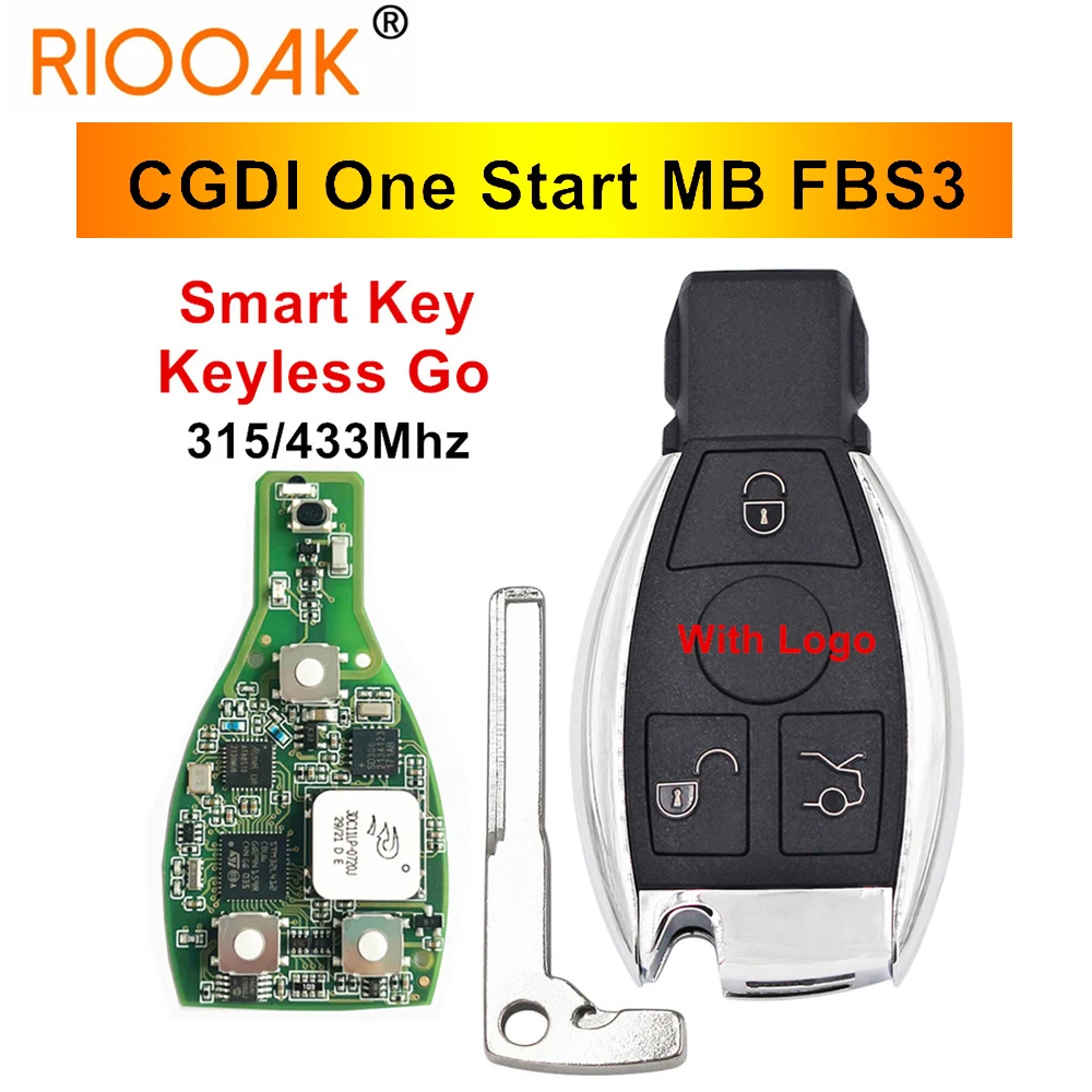 

CGDI One Start Keyless Go 315Mhz/433Mhz MB FBS3 Smart Remote Key For Mercedes-Benz W164 W166 W216 W221 W251 CGDI MB Programmer