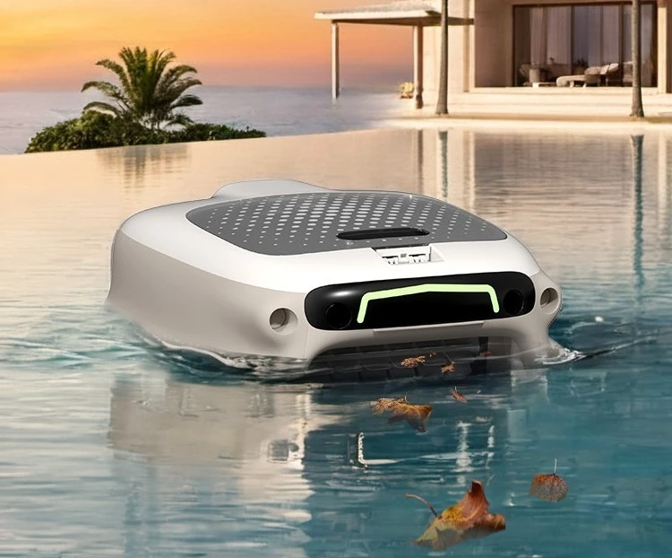 2025 수영장 표면 로봇 - 자동 무선 모델 - 수영장 표면 청소 물 진공 청소기 - 어항