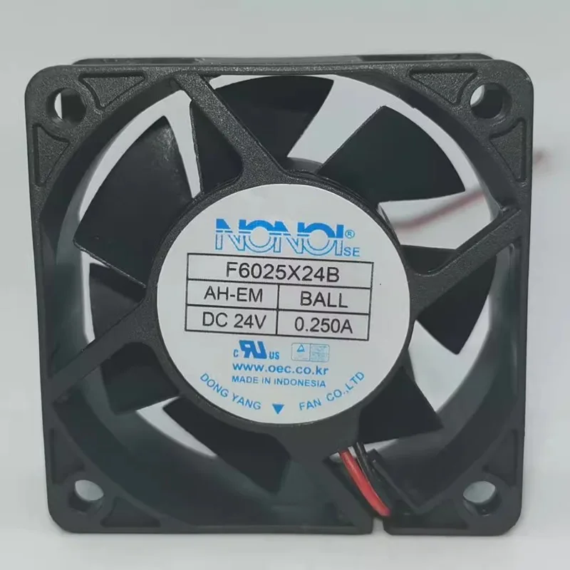 

Original Cooler Fan for NONOI F6025X24B DC24V 0.25A 2-wire Fan 6cm 6025 60x60x25mm