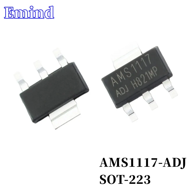 

10/30/50Pcs AMS1117-ADJ 1117-ADJ SOT-223 LDO 3-terminal Regulator IC SMD Low Dropout Regulator