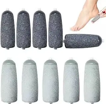 12-Piece Foot Scrubber Replacement Roller Set, Electric Foot Scrubber Replacement Heads, Accessories for Removing Calluses and Hard Skin, Foot File