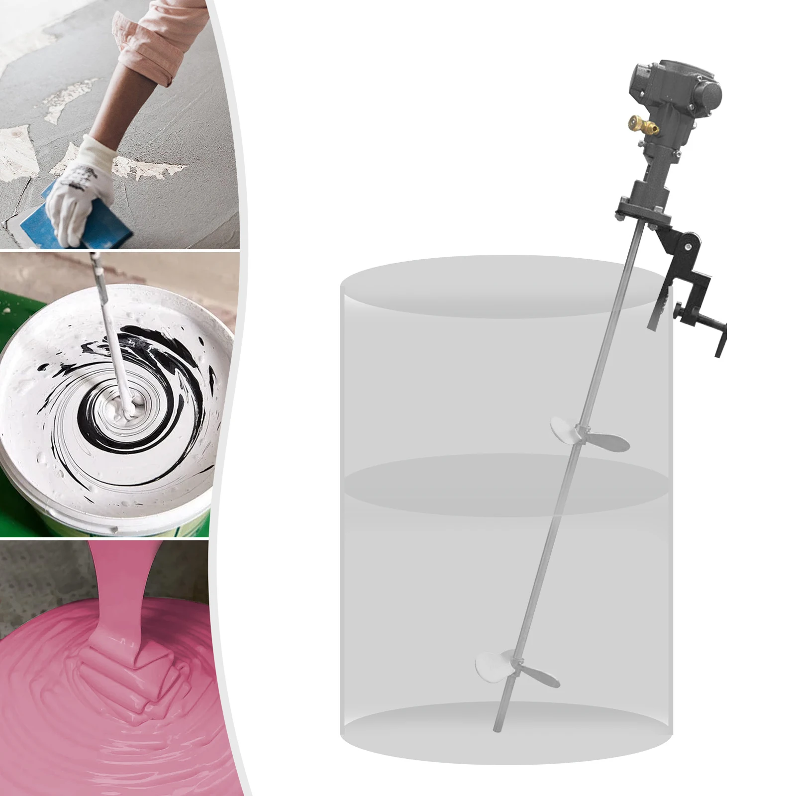 50 جالون آلة المحرض خزان خلاط هوائي 190L ستبليس تنظيم السرعة خلاط طلاء هوائي النمام