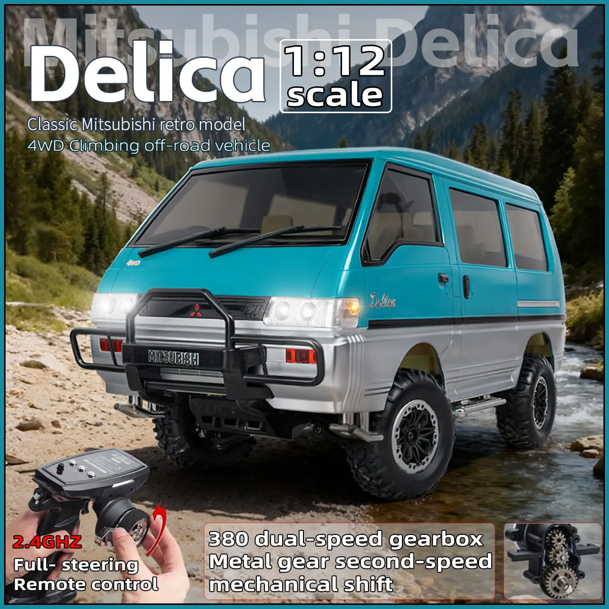 

New 1/12 LDRC LD1296 RTR Off Road RC Car 2Speed Transmission Metal Gearbox Motor ESC Servo LED Light Remote Control Vehicle