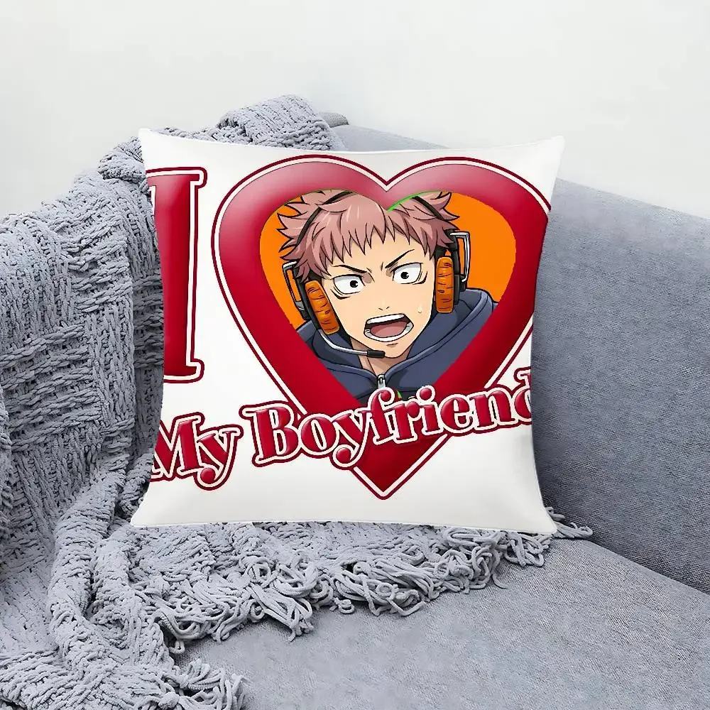 I Love My Boyfriend A-Jujutsu Kaisen-S Pillow Case Sofa And Living Room Decorative Dust-proof And Mite-proof Invisible Zipper