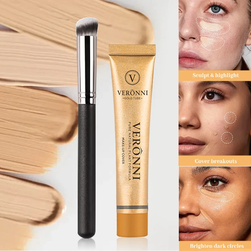 14色リキッドコンシーラーファンデーションセット、保湿長持ち軽量多目的メイクマットファンデーションコンシーラー