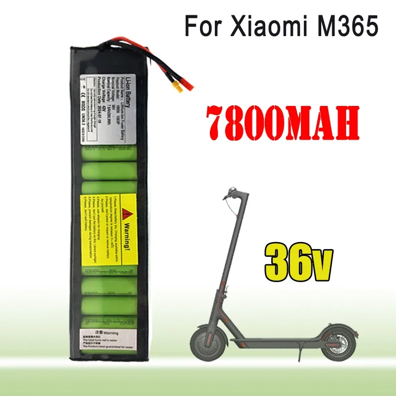 36V Scooter Specific Battery for Xiaomi M365 7800mAh Li-ion Battery Pack Built-in BMS Protection Long-Lasting Range Without comm