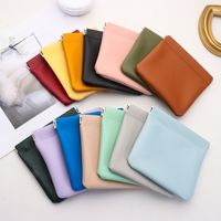 Fashion PU Leather Earphone Storage Bag Coin Purses Mini Wallet Key Organizer Money Pouch Women Credit Card Holder Pocket