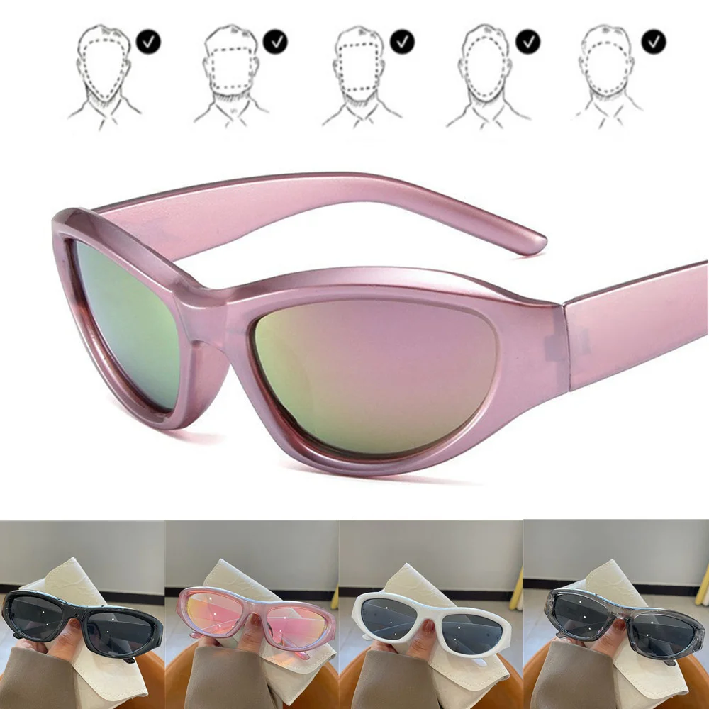 New Sports Y2K Punk Sunglasses Women Brand Designer Square Goggle Men Luxury Sun Glasses UV400 Colorful Mirror Fashion Eyewear