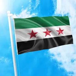 Sky Flag Free Syrian Flag 90*150cm The Syrian Arab Republic Syrian Three Star Flag Banner Hanging Home Decoration Flags