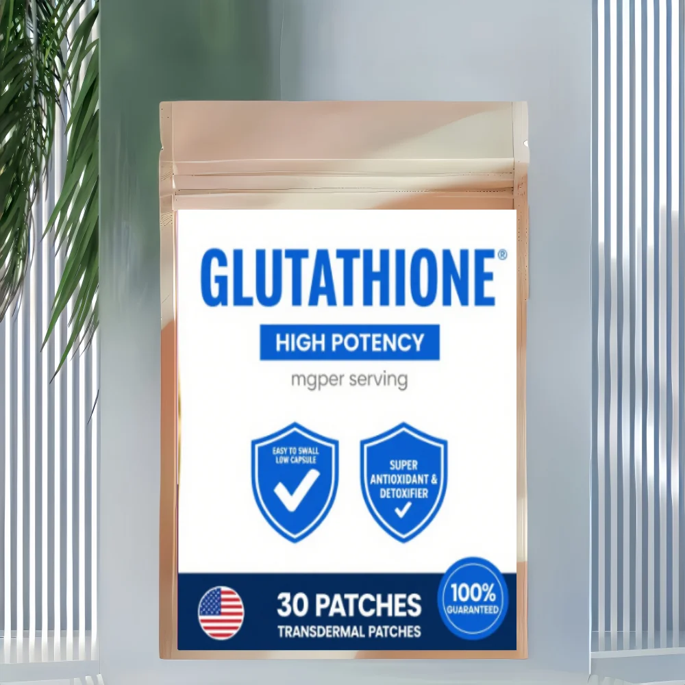 30 parches L-glutatión Parches transdermicos Blanqueamiento y aclaramiento de la piel con vitamina C y E