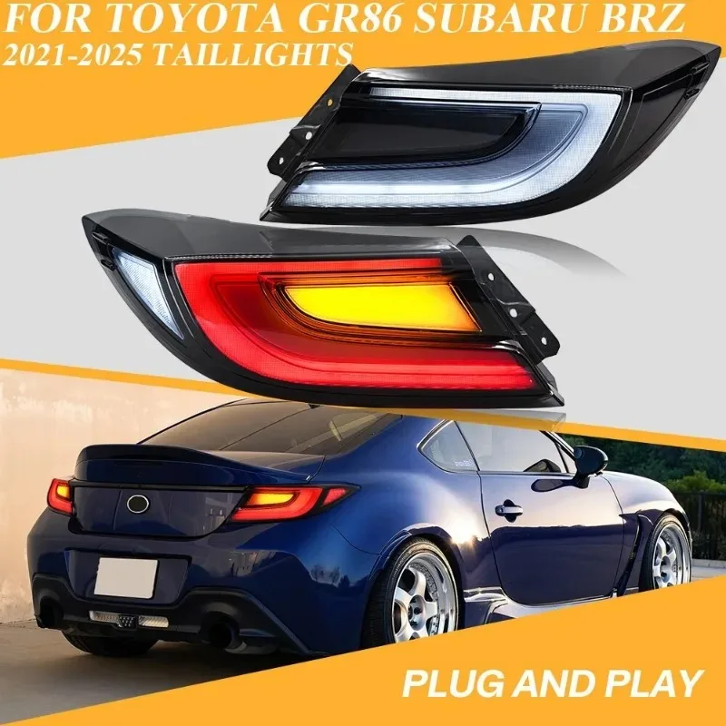 

Для Toyota GR86 Subaru BRZ 2022-2025 светодиодные задние фонари пара дымовых линз последовательные задние фонари слева и справа