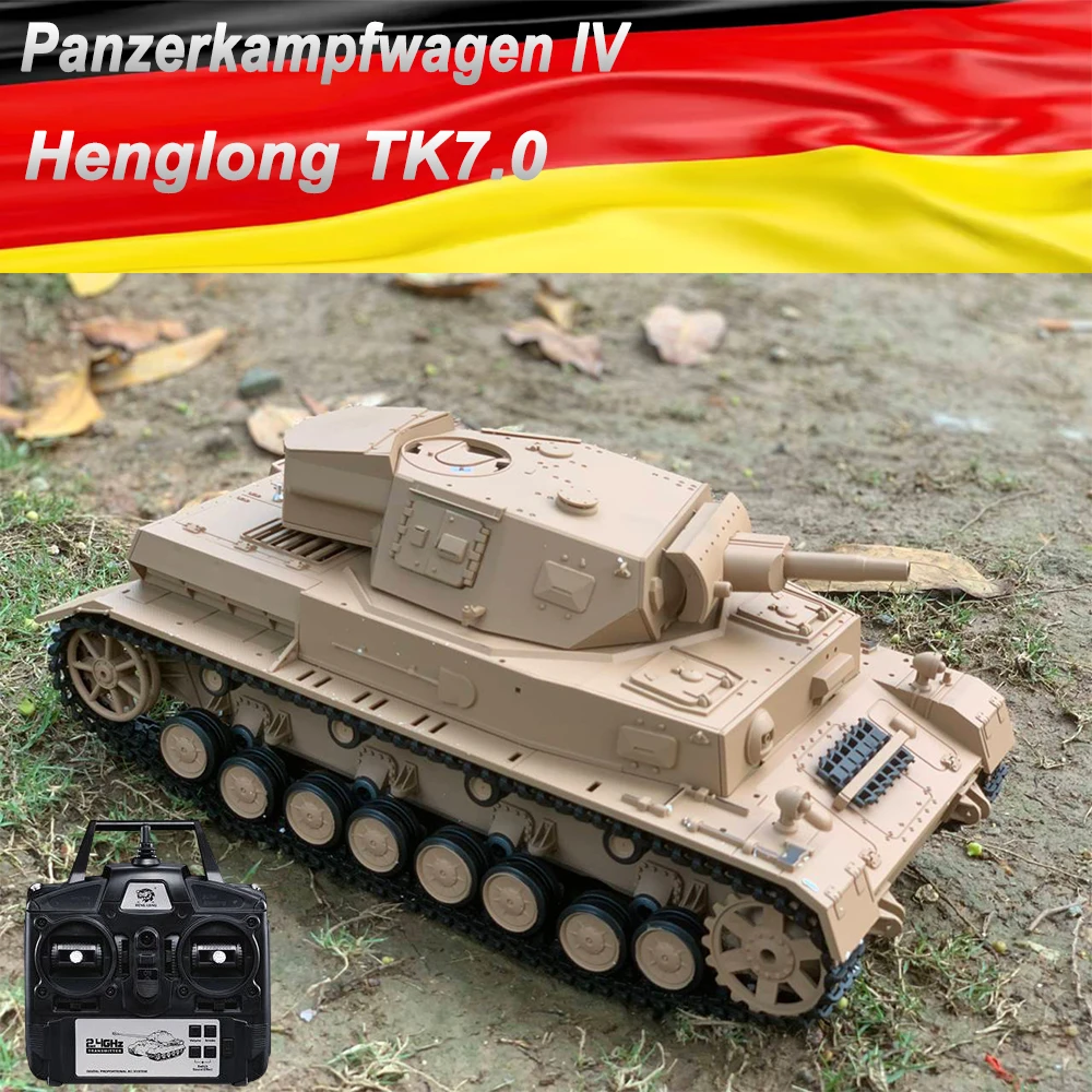 Remote Control Heavy Tank DE Panzer IV  1/16  Scale RC Battle War Military Vehicle Smoke Shooting Sound Effect Collection