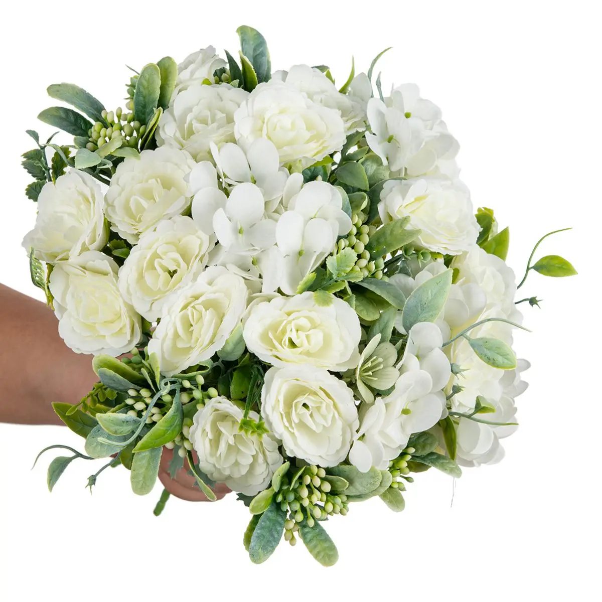 Künstliche Blume Rose Hortensie DIY-Geschenk Weihnachtsfest Party Bonsai Heim Außenbereich Garten Wanddekoration Hochzeit Brautstrauß – Detail 4