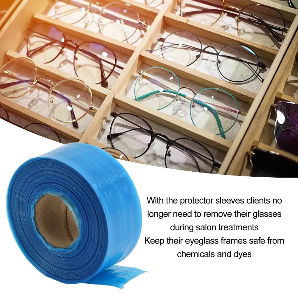 Disposable Disposable Eyeglass Temple Sleeves Protective Cover Plastic Material Hair Dye Eyeglass Protective Covers