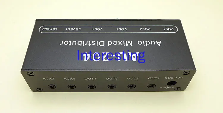 Стерео Аудио Смешивание двухсторонний вход четырехсторонний выход усилитель для наушников усилитель мощности демультиплексор один на четыре выхода