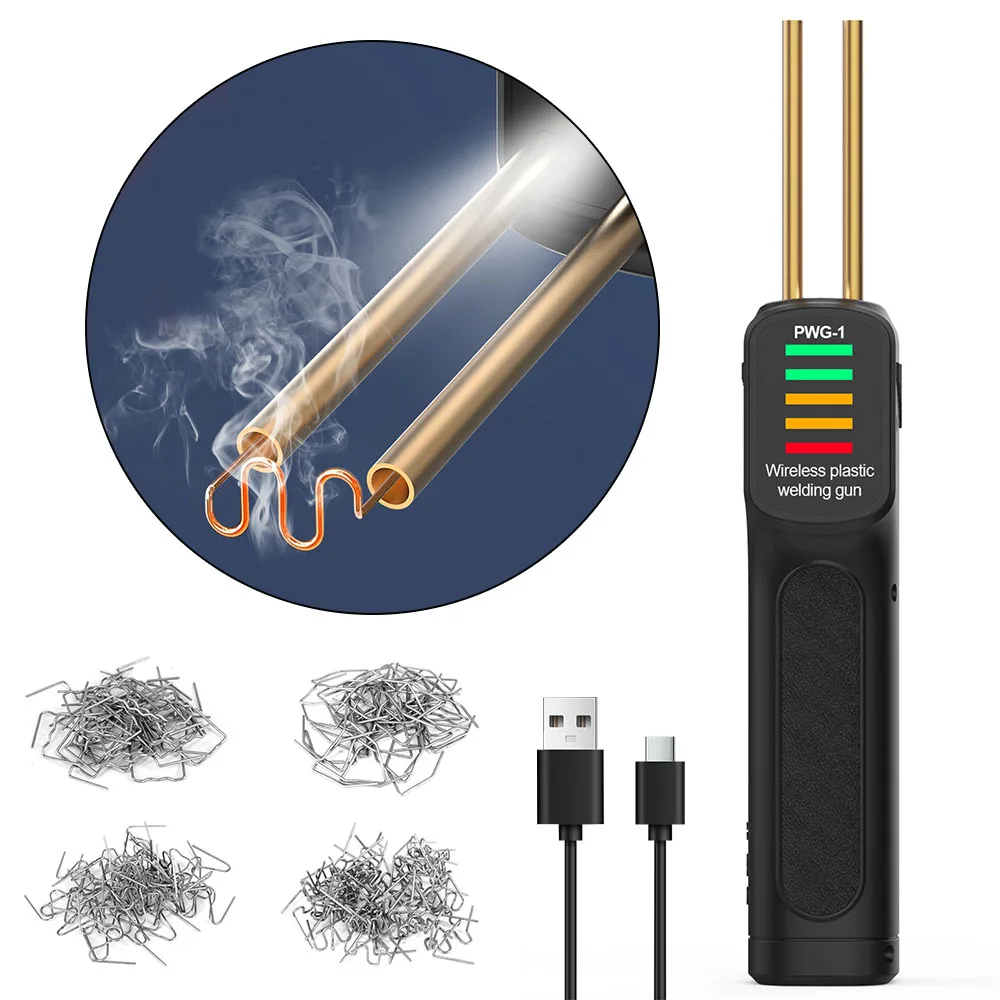 

Car Bumper Repair Welding Machine USB Rechargeable Cordless Plastic Welder 2600mAh Battery Plastic Welder Gun Hot Stapler