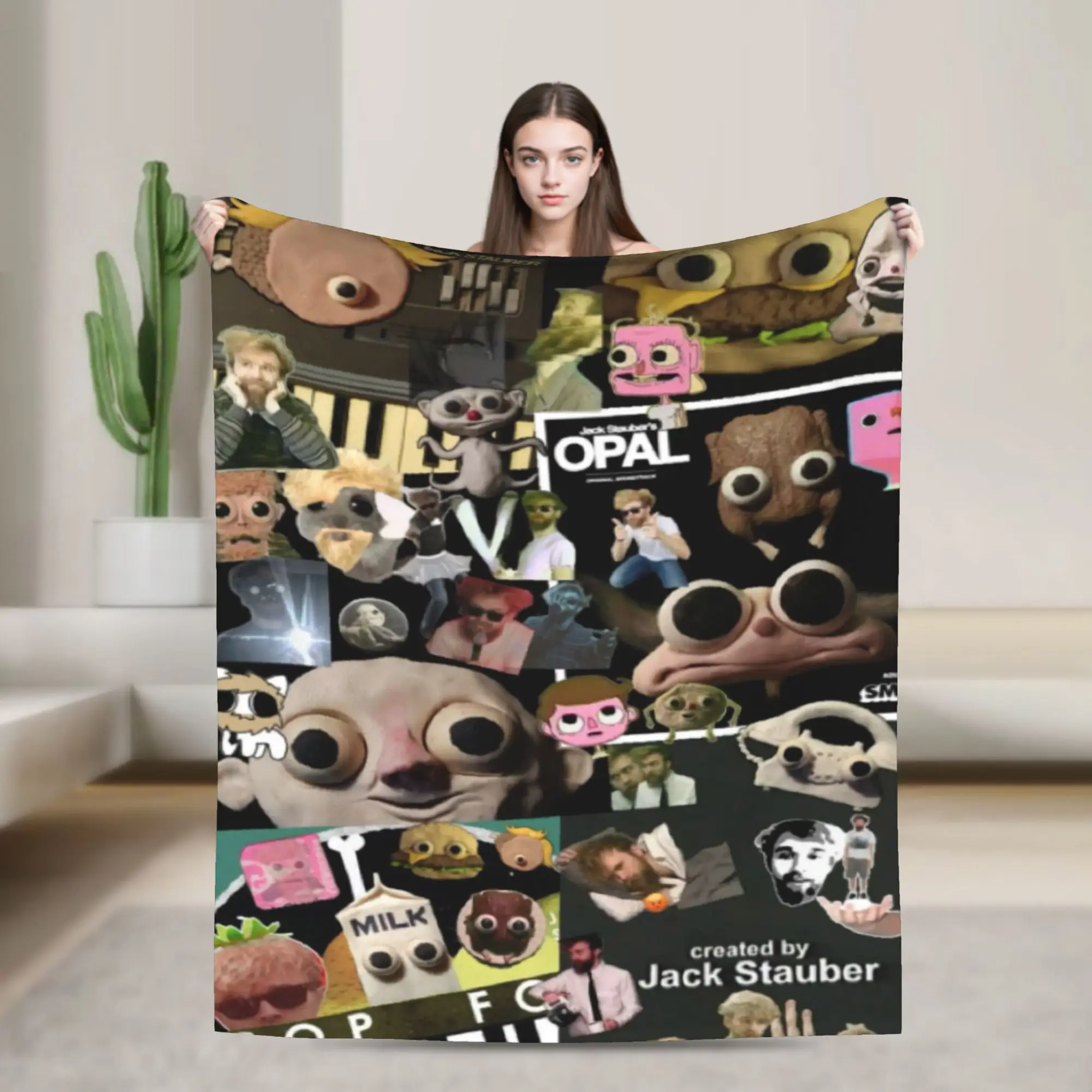 Jack Stauber Mix Blanket Super Soft Cozy  Throw Blankets for Sofa 50x60 Inch Multiple Sizes Plush Thin Quilt