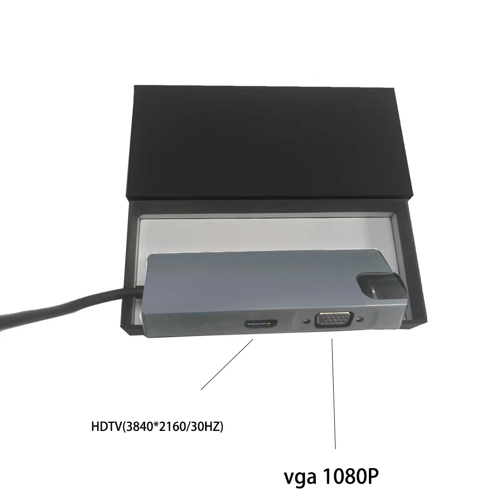 Divisor adaptador multiport usb c hub 8 em 1 rj45 1000mbps, 4k hdtv, cartão sd/tf, hub usb com porta ethernet, 5 em 1 rj45 1000 m