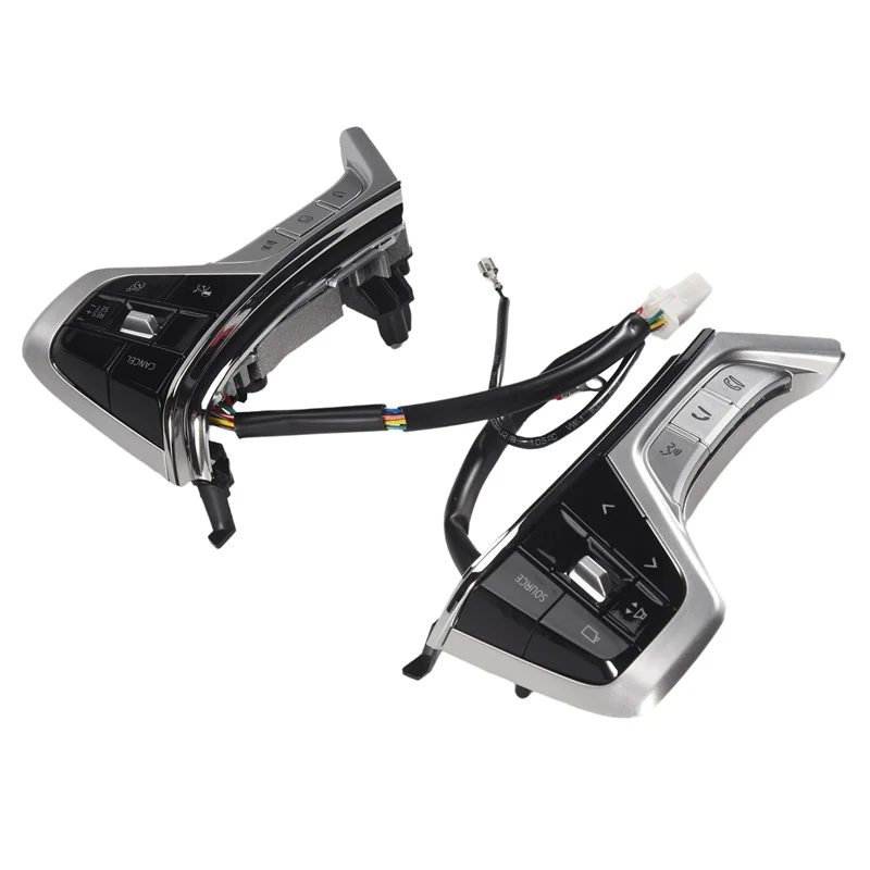 

A66P-Car Cruise Control Switch Steering Wheel Multimedia Audio Button For Mitsubishi PAJERO SPORT 15-22 Outlander Delica L200