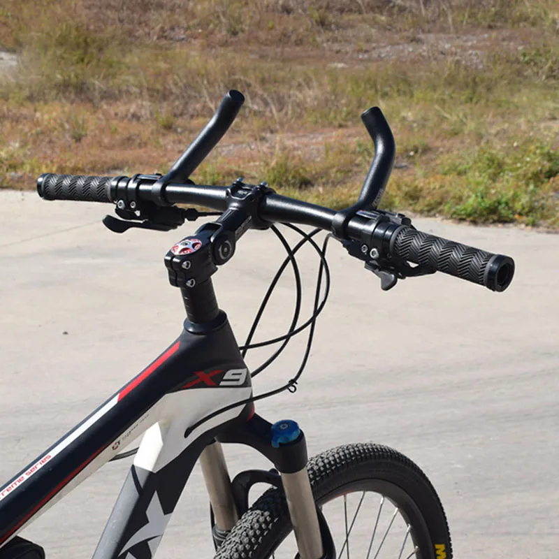 1Pair Bicycle Horn Handlebars Aluminum Alloy Bike Grip Bar End Handle Riding  Rest Handle Fatigue Relief Cycling Equipment