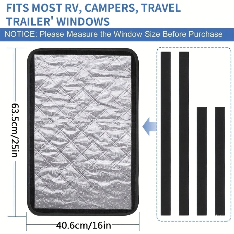 RV Skylight Sunshade Foldable RV Roof Aluminum Film Reflective Shading Pad Vent Cover for Motorhome Camper Ventilation Sunshade