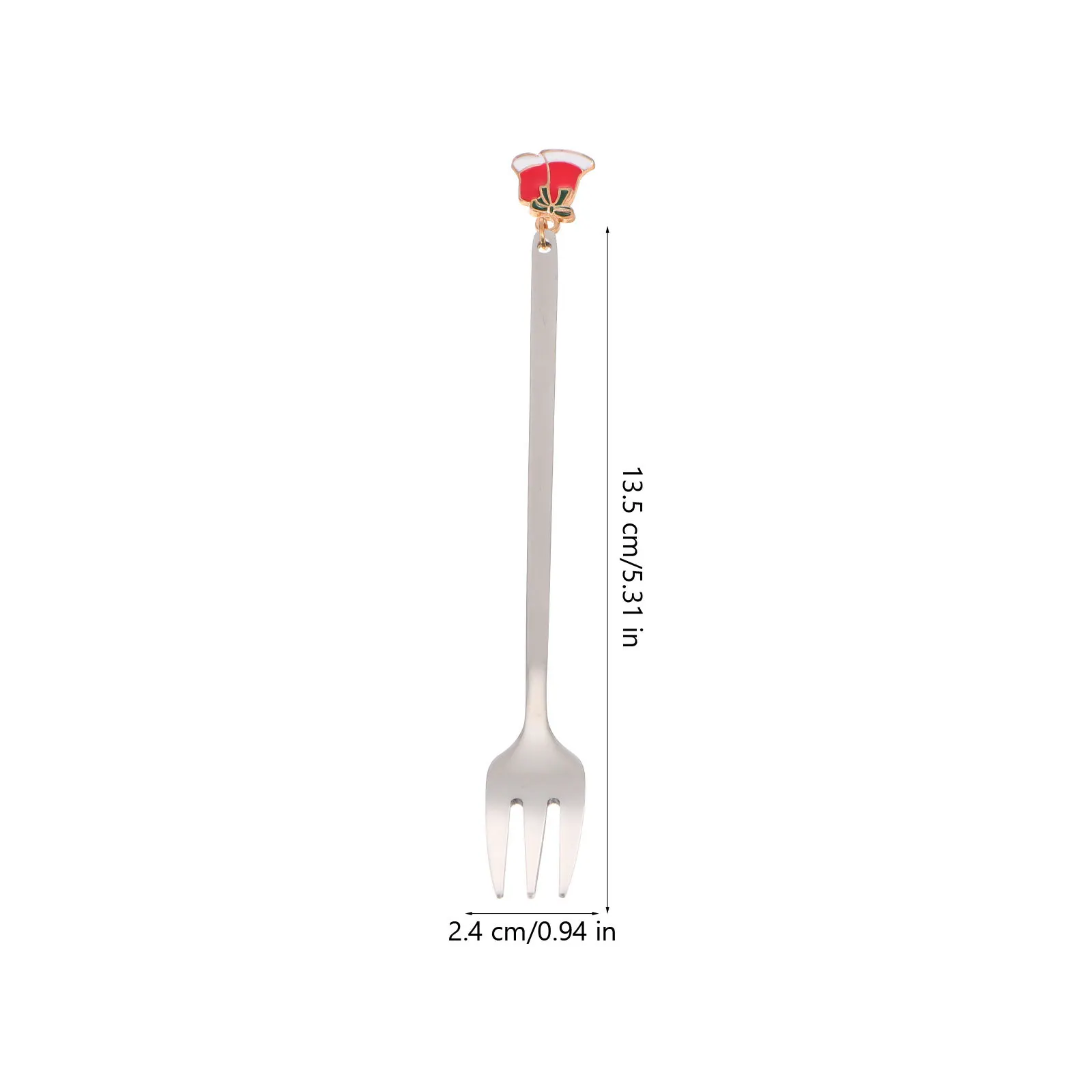 

6Pcs Stainless Steel Christmas Fork Set Coffee Dessert Forks Mirror Polish for Holiday Wedding Housewarming