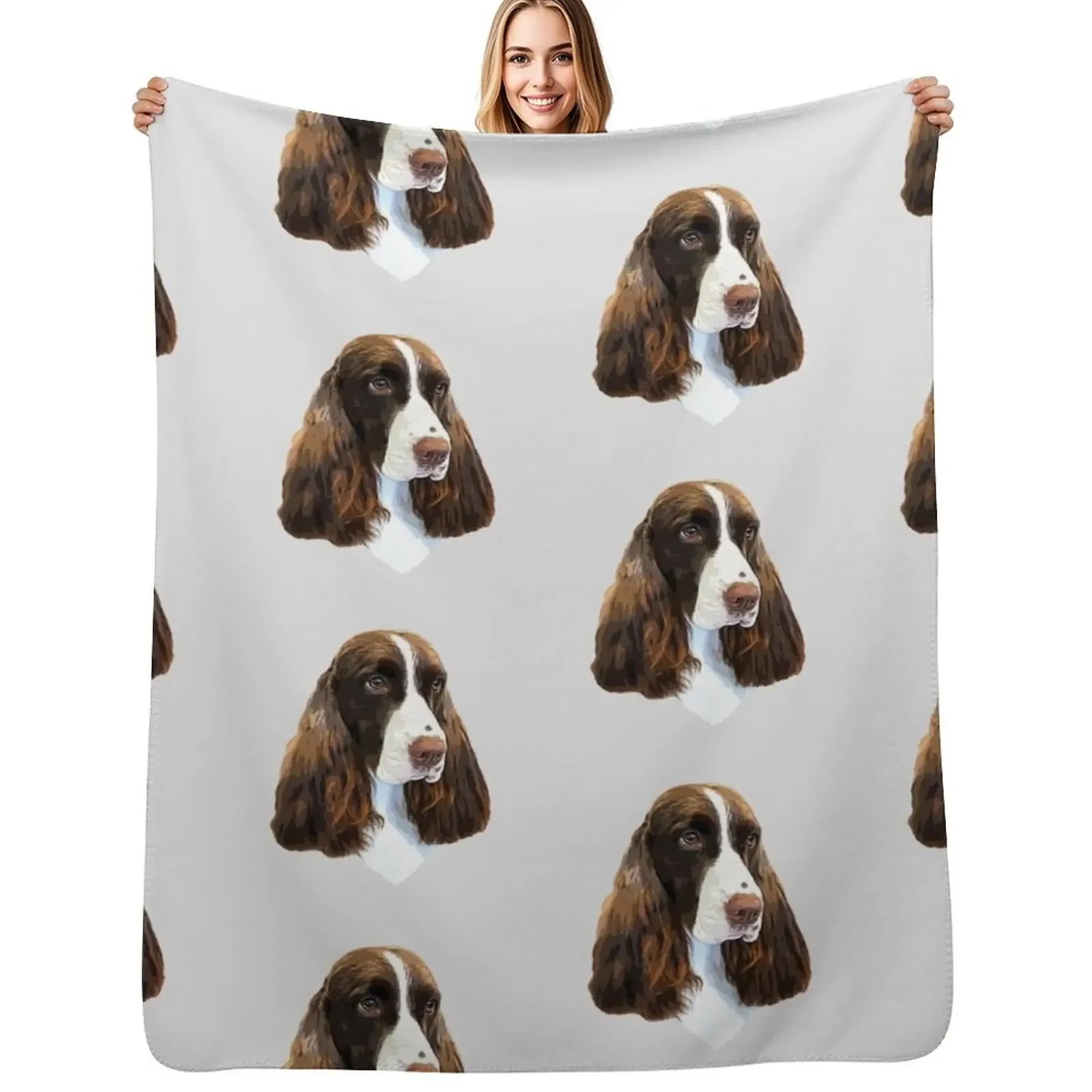 

Springer Spaniel Liver and White Throw Blanket sofa bed Winter beds For Decorative Sofa Blanket