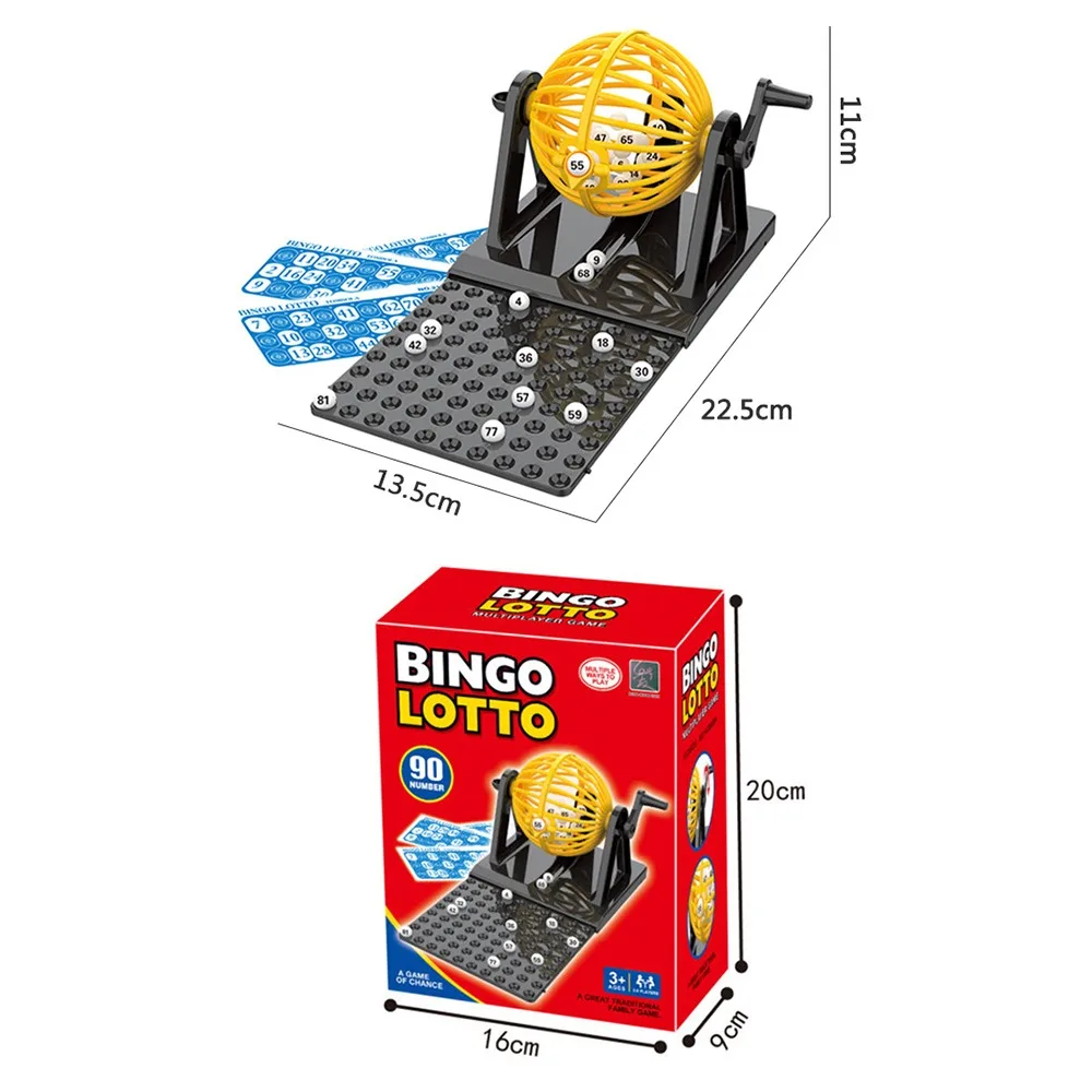 Juego de loto de Bingo ABS de alta calidad, máquina giratoria interactiva, juego de mesa, jaula giratoria, juego de jaula de Bingo para el hogar