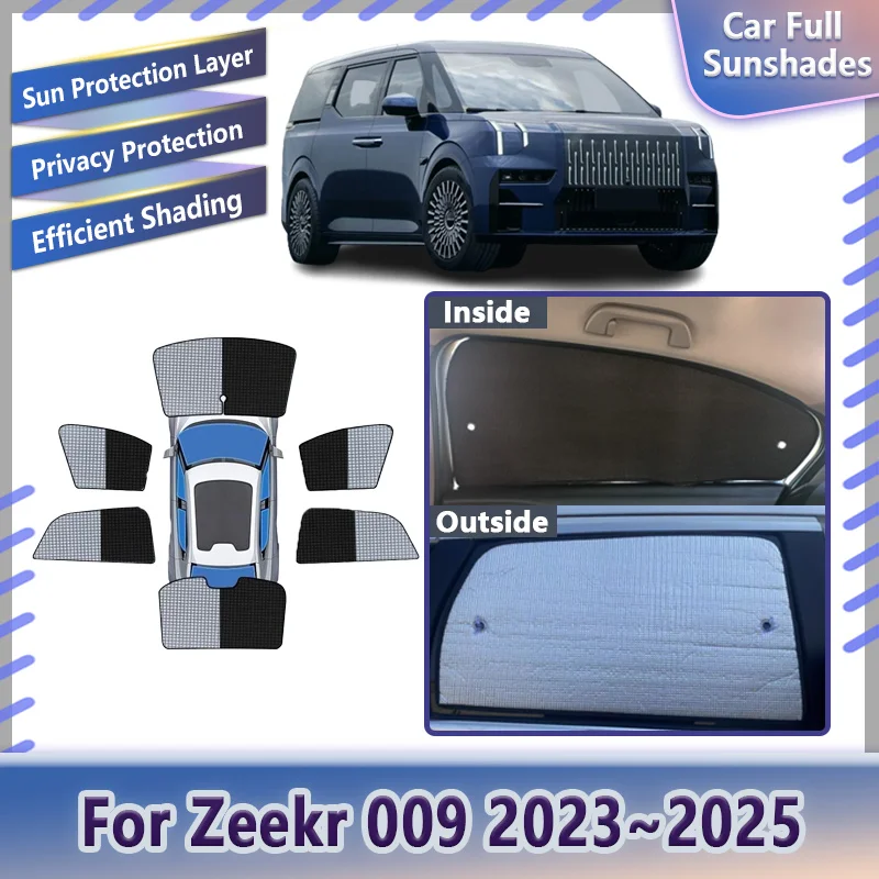 

Car Sun Visor For Zeekr 009 2023 2024 2025 Anti-UV Full Window Sunshades Cover Sunscreen UV protection Interior Auto Accessories