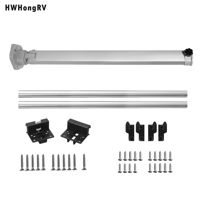 Foldable Aluminum Alloy RV Dining Table with Folding Legs Wall Mount Rear Interior Kit for Campervan Motorhome Furniture