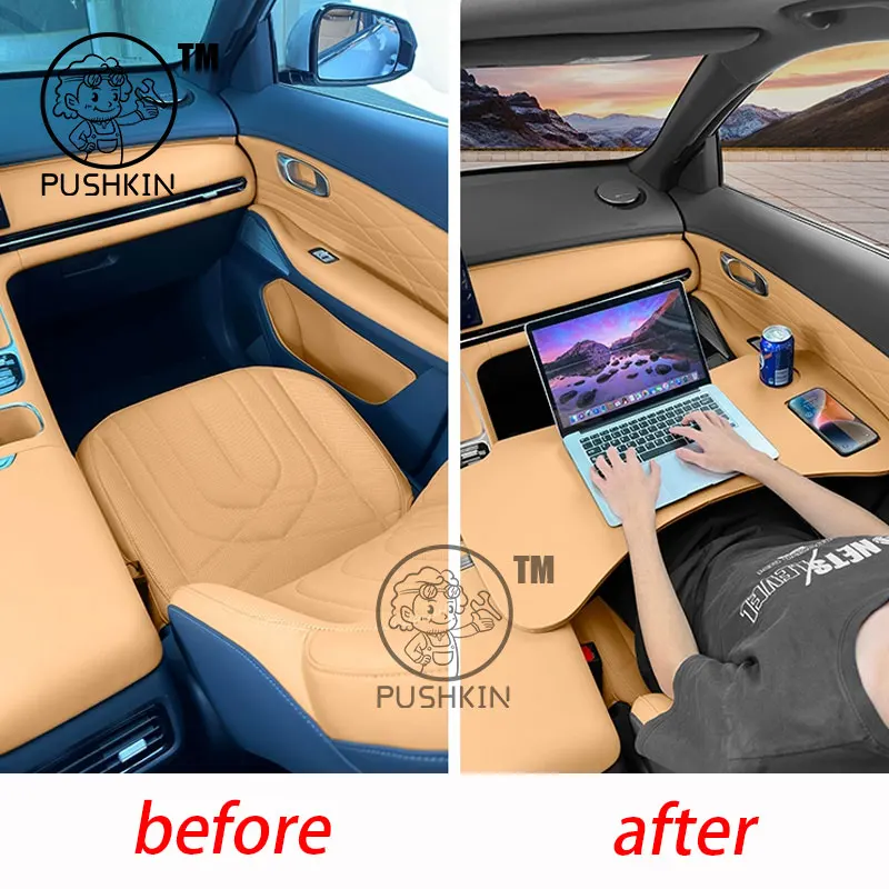 For Geely Galaxy Starship 7 EM-i Geely EX5 EM-i 2026 Vehicle mounted folding desk Car Foldable Travel Tray for Eating car table