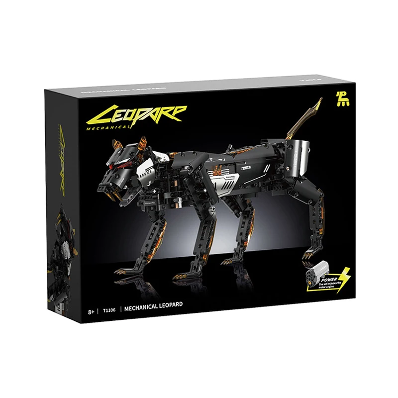 

IN STOCK T1106 Technical RC Dark Night Mechanical Leopard Building Blocks Bricks Assembling Model Toys for Boys Christmas Gift