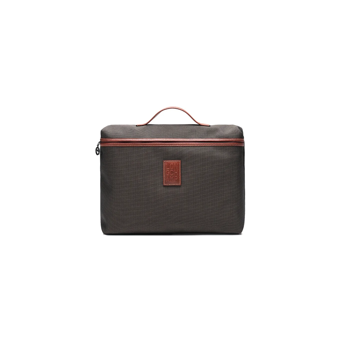 LONGCHAMP Canvas Leather Handheld Briefcase Small Men's Brown 2182080042