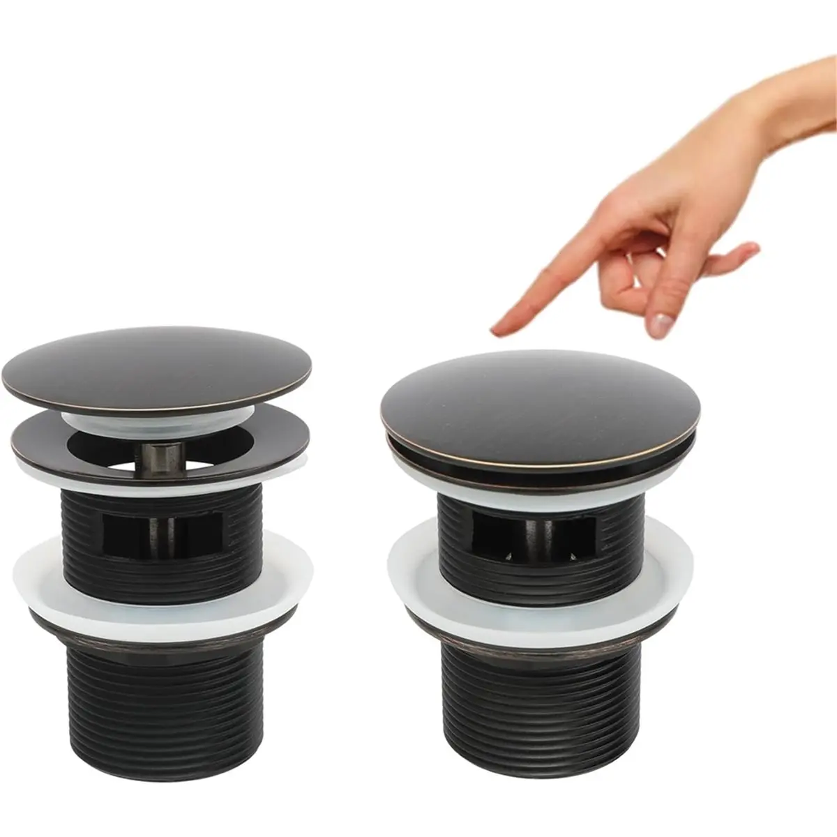 Light Weight 1pc Sink Up Drain Stopper Basin Bathroom Lavatory Kitchen Bathtub Accessories Cap Washbasin Plug Black