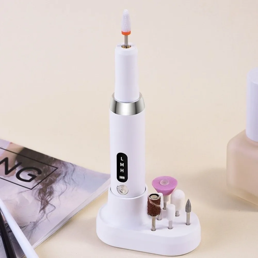 Rechargeable Electric Nail Polisher Dead Skin Removal Included Drill Bits Manicure Machine Low Noise Sanding File Pen