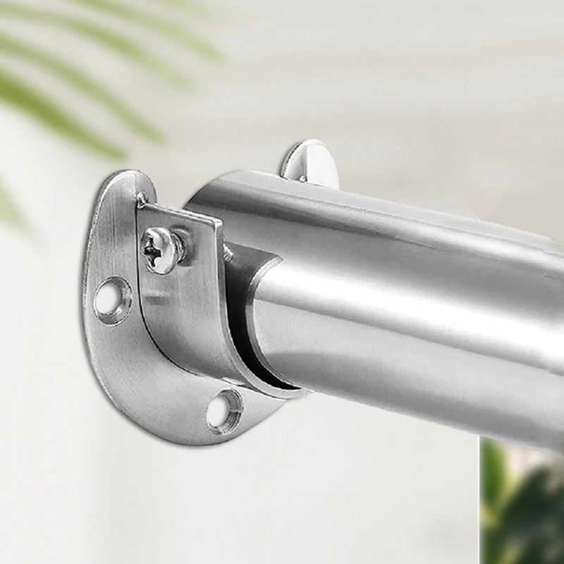 25/32mm Wardrobe Bracket Heavy Duty Stainless Steel Rod Socket Round Tube Holder Closet End Support  Bathroom Towel Tube Holder