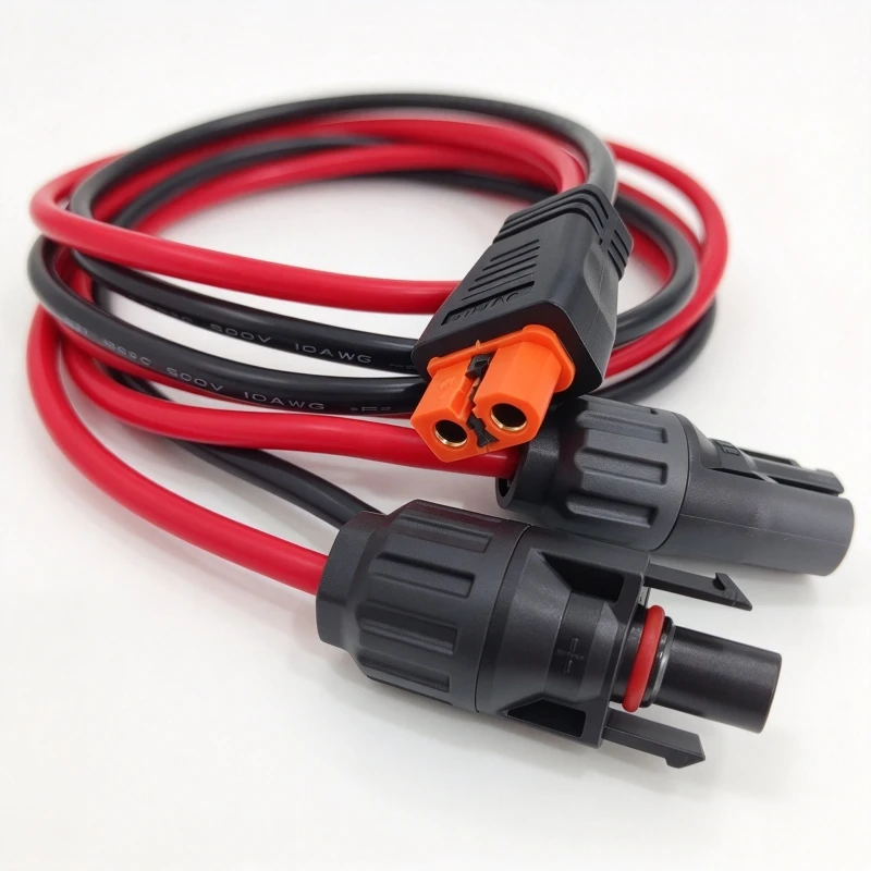 10AWG XT60i injection molded version converted to MC--4 with a length of 1M suitable for solar panels and portable power cables