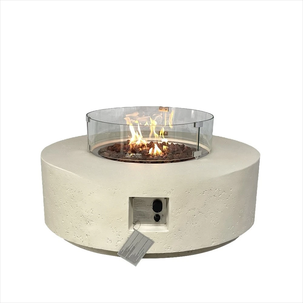 โต๊ะเตาไฟกลางแจ้งทรงกลมแบบโมเดิร์น ไร้ควัน สำหรับลานบ้านและตั้งแคมป์