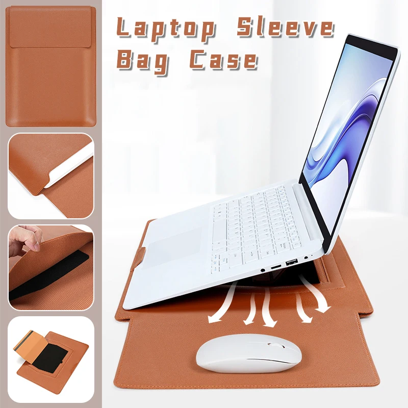

14/16 Inch Laptop Bag Set Large Capacity Mouse USB Storage Bag Business Computer Stand Waterproof Briefcase Office Supplies
