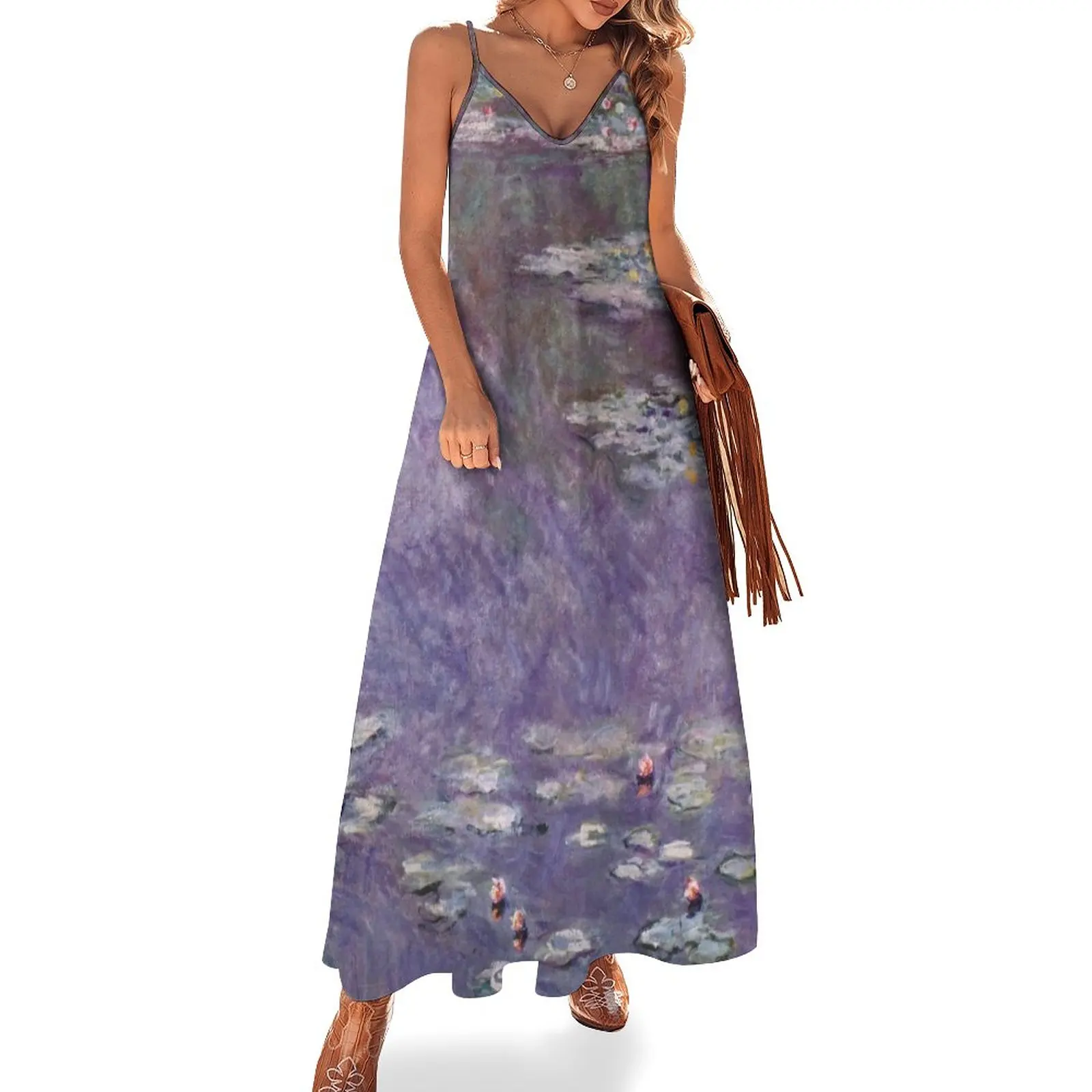 

Water Lilies (Nympheas) 1908 Claude Monet Fine Art Sleeveless Dress Long dress summer dress korean women Woman fashion