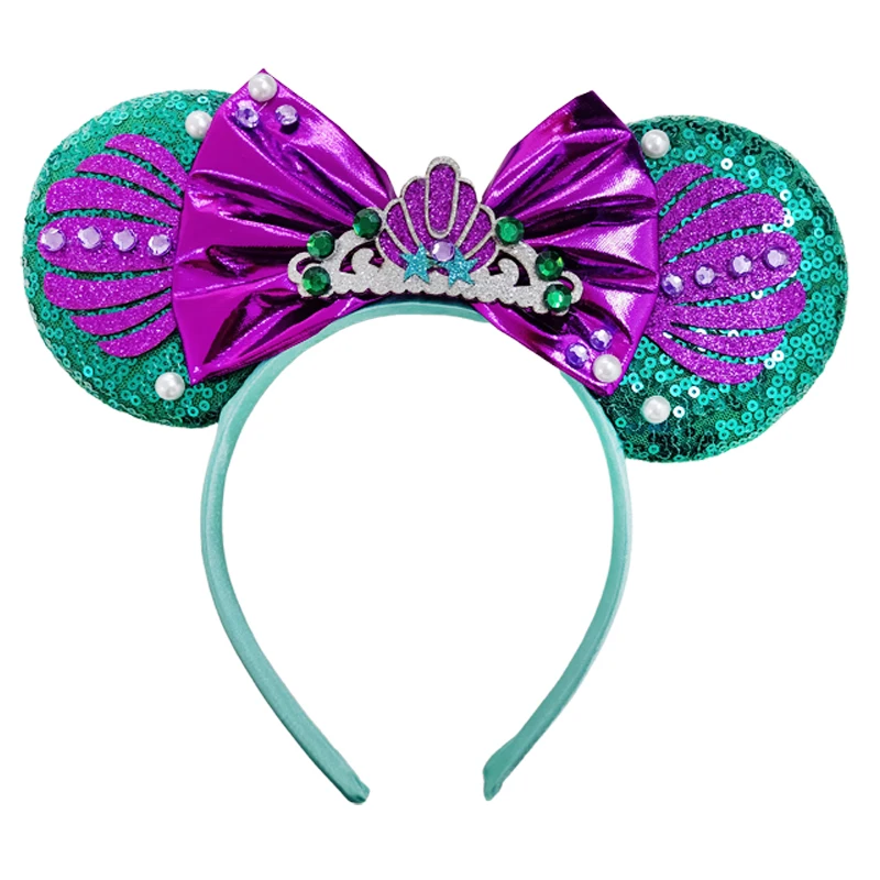 Mermaid Mickey Mouse Ears Headband Minnie Hair Bows Charactor For Women Festival Hairband Girls Hair Accessories Various Styles