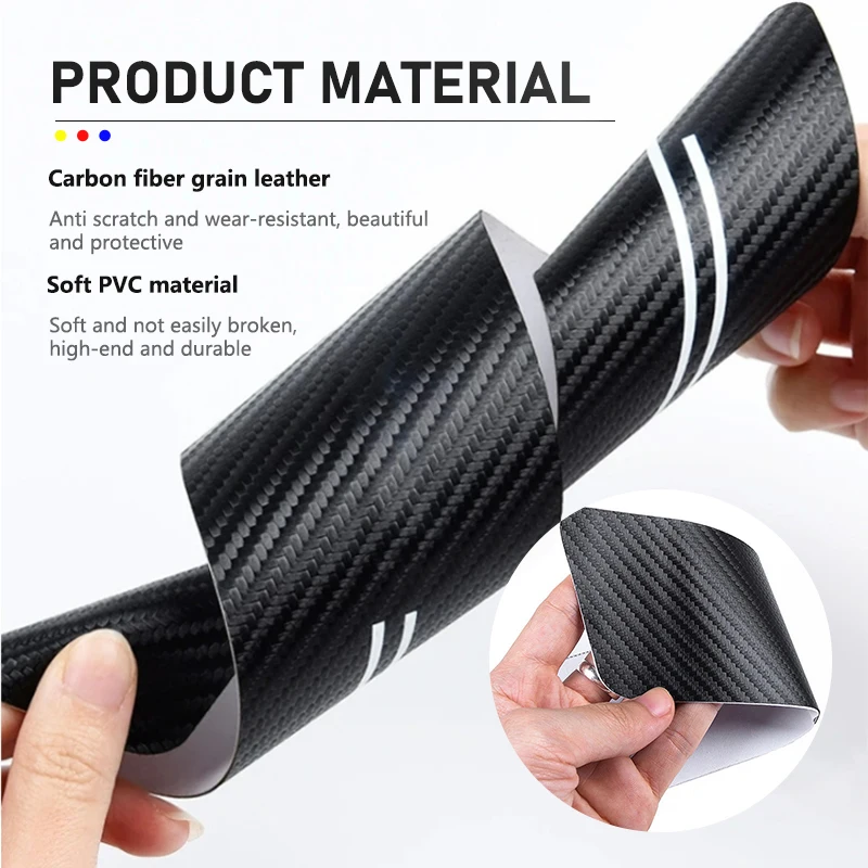 Car Door Threshold Scuff Plate Carbon Fiber Sill Protector Sticker For Mazda Atenza Demio CX3 CX5 CX7 CX30 MX3 MX5 Speed MPE MS